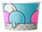 Sephra Disposable 4oz Blue Bubble Patterned Cardboard/Paper Ice Cream Cups (Pack of 50) for Ice Cream, Gelato, Frozen Yogurt or other consumable products… (Blue Bubble, 4oz, Pack of 50)