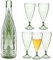 5Pcs Stackable Champagne Glasses Set,Reusable Unbreakable Wine Flutes with Bottle Container,Shatterproof Elegant Transparent Stemmed Goblet Barware,Perfect for Party,Wedding,Birthday
