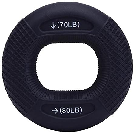 Onsinic Silikon-justierbare Handgriff 70-80lb Gripping Ring Finger Unterarm Trainer Carpal Expander-Muskel-Trainings Fitnessraum Fitness