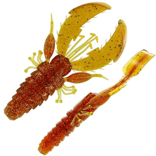 Westin 14cm 32g CreCraw Creaturebait - 2 Gummikrebse, Farbe:Motoroil Pepper