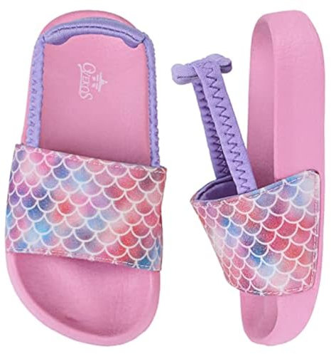 Dream QuanZhou Pantoufles de Plage Filles Été Confortable Claquette de Piscine Enfant Bain Pantoufles de Douche Antidérapant Sandales 22 Rose