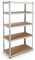 EURO VANADIUM - Étagère Rangement, 90 x 40 x 180 cm - Étagère Garage, Modulable, Métal Galvanisé, 5 Niveaux - Étagère Charge Lourde, 175 kg/Plateau - Établi Atelier Garage - Montage Sans Vis