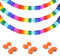 6 Stück Bunt Girlande Papier Deko Vierblättriges Kleeblatt Girlanden Regenbogen luftschlangen Girlande Hängenden Partygirlanden für Geburtstag Party Hochzeit Urlaubsdekoration