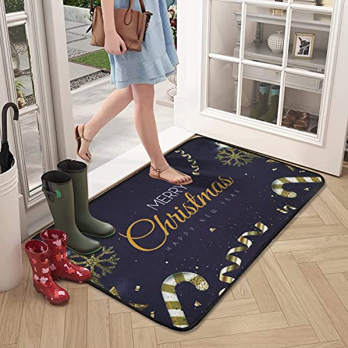Aohcae 40*60CM Weihnachtsteppich Matten, Weihnachten Fußmatten Weihnachten Teppich für Schlafzimmer, Flur Wohnzimmer Boden, Küche Badezimmer Teppich(Alphabet)