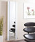 Newborough Mirrored White Aluminium Designer Radiator Vertical High Heat Output Central Heating - 465mm (w) x 1700mm (h) - 2870 BTUs