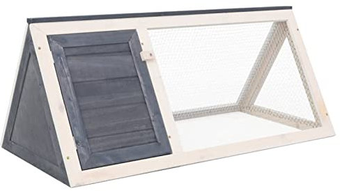 SHUJING Kleintier-/Kaninchenstall, Hasenstall, Kleintierkäfig, Hasenkäfig, Kanninchenhäuser, Kleintierstall, Meerschweinchen Käfig, Kleintierhöhle Für Chinchilla, Grau Holz