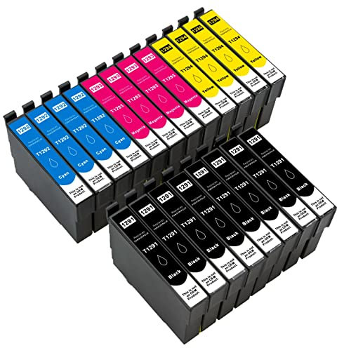 ESMONLINE 20 er Set Multipack kompatible Druckerpatronen als Ersatz für Epson T129 E129 passend für Stylus Office SX420W SX425W SX435W SX440W SX525W tylus Office BX625 BX925 Workforce WF-7015 WF-7525
