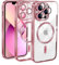 KetteTech Handyhülle für iPhone 11 Pro Hülle Compatible with Magsafe Clear Magnetische [Kameraschutz Eingebaut][Werde Niemals Gelb] Stoßfest Transparent Schutzhülle, Roségold