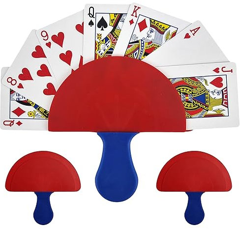My-goodbuy24 Kartenhalter Spielkartenhalter - 4 Stück - für Erwachsene, Kinder ab 3 Jahren & Senioren - Spielkarten Kartenständer - sicherer Halt für Spielkarten Kartenhalterung