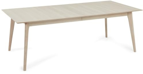 Furnhouse Porto Esstisch Ausziehbar | Eichenfurnier Massivholz | 170x95 cm (Erweiterbar auf 270 cm) | Natur Geölt – Skandinavisches Design für 6-10 Personen