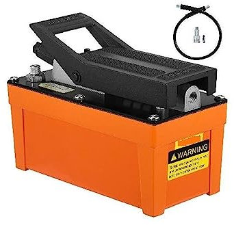 Pompa idraulica ad aria da 10000 psi, pompa a pedale pneumatica arancione per lavori pesanti e movimentazione, riparazione automatica, sartiame ad olio - Potenza ad alta pressione!