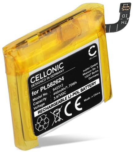 CELLONIC Batterie Compatible avec Amazfit GTR 3, GTR 3 Pro, PL582624 | 440mAh, 3.87V, Lithium Polymère