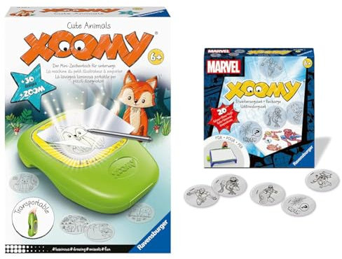 Ravensburger Xoomy Midi Cute Animals 18445 Erweiterungsset Marvel - Erweiterungsset für den Xoomy Midi oder Maxi, Xoomy Erweiterung mit 20 neuen Motiven