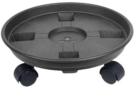Porte Plante a roulettes, Support de Pot de Fleurs à Roues, Support Roulant Plantes, Plateau pour Plantes, Support pour Plante avec Roue pour D'intérieur et D'extérieur Balcon, Jardin, 27CM