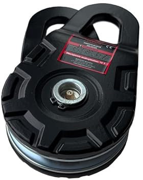 Dragon Winch Umlenkrolle Block für Seilwinde - 10T (22000 lbs) Block Kapazität, Offroad-Bergung, Verdoppelt die Zugkraft | kompatibel mit Stahlseilen Ideal für 4x4 Fahrzeuge
