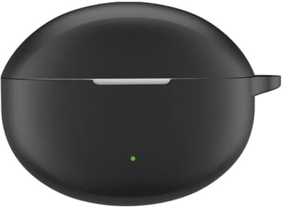Silicone Case Cover for OnePlus Nord Buds 3 Pro, Wireless Earbuds Soft Protective Case Shockproof Skin Cover with Anti-Lost Carabiner (Black)