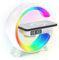 Sunrise Alarm Clock Wake Up Light with Bluetooth Speaker, Wireless Charger, Bedside Night Lamp with Snooze Function, Dimmable Night Light, RGB Color Changing, Atmosphere Lamp for Bedroom (White)
