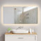 LOMIKEN Badspiegel mit Beleuchtung, 120x60x3.5cm, Wandspiegel mit 3.5 cm kupferfreiem Glas, LED mit 3 Farben dimmbar Anti-Beschlag-Funktion Touch-Schalter