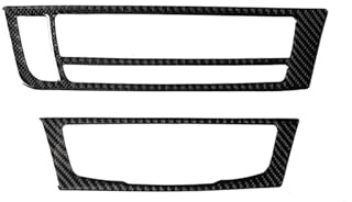 Kohlefaser-Abdeckleiste, Aufkleber, Zubehör, Dekoration, klassisch, kompatibel mit Audi A6 S6 C7 A7 S7 4G8 2012–2018 (CD Klimaanlage Panel 2)