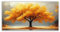 BOHUO Gelb, grau Baum des Lebens Baum Leinwand Bilder, Minimalistischer Baum Malerei Pictures Poster Kunstdrucke Zuhause Wohnzimmer Badezimmer Wanddekoration-70x140cm Ungerahmt