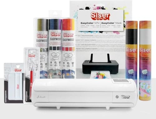 Siser Juliet® Starter Pack - Beinhaltet den Juliet High Definition Schneideplotter, sowie thermo-transferierbare Schneide- und bedruckbare Folien, Aufkleber und Zubehör