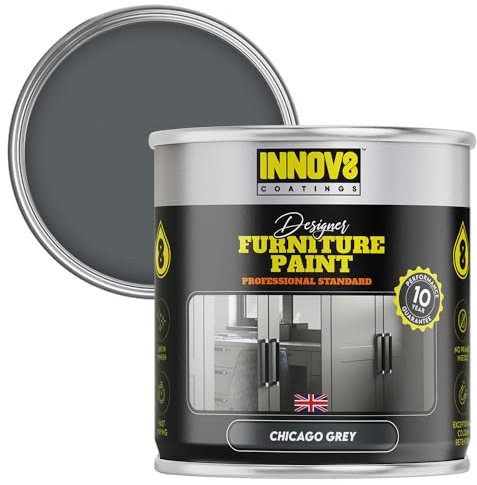 INNOV8 COATINGS DESIGNER FURNITURE PAINT - 750 ml - Satin Finish - Chicago Grey