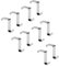 ATEK 10PCS Over Door Hooks 45MM Stainless Steel Reversible Hooks Cupboard and Drawer Hook Coat Hook Over Doors