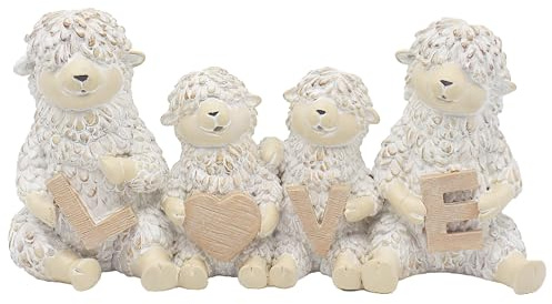 The Leonardo Collection Shaggy Sheep Love Home Decor Figurine | Love Inspired Design, Country Charm, Stable Construction, Table Accent, Decorative Display, Gift Selection