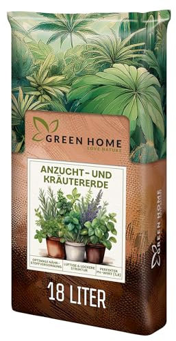 Green Home Anzucht- & Kräutererde 18L – Aussaaterde für Gemüse & Kräuter, Anzuchterde für Samen & Tomaten, Hochbeeterde, Gemüseerde mit Langzeitnährstoffen, lockere Erde für optimale Keimung