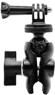 1 Ball Mount Adapter for Insta360 X4, X3, X2, X, One R, RS, GO 3S 2, GoPro Hero, Compatible with RAM Ball Head Mounts B Size Double Socket Arm (Double Socket Arm: Long 2.4)