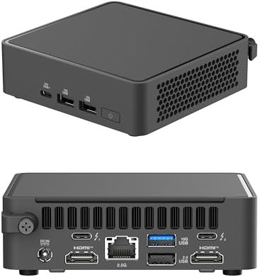 WEELIAO NUC 15 Pro Mini PC (NUC15CRKU5) – Intel Core Ultra5 225H,Up to 96GB DDR5, Intel Arc Graphics, Wi-Fi 7, PCIe Gen5 SSD – Compact AI Desktop Computer(16GB RAM,1TB SSD)
