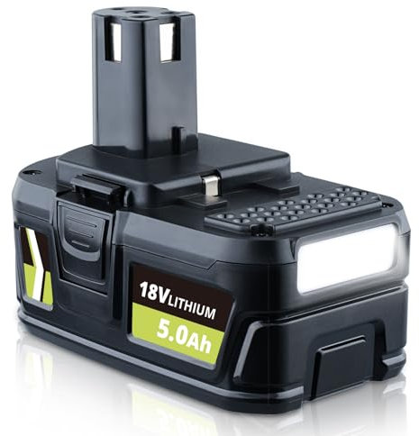 5.0Ah 18V P108 Li-ion Ricambio per Ryobi Batteria 18V Compatibile con Ryobi Batteria P108 P104 P105 P106 P107 P2000