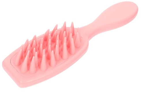 CALLARON 3 Stück Shampoo-Massagekamm Kopfhautwäscher Schuppen handhaben Haarshampoo-Bürste Kämme Kopfhautmassagegerät Haarbürste Haarwäscher zum Waschen der Haare Abs Rosa