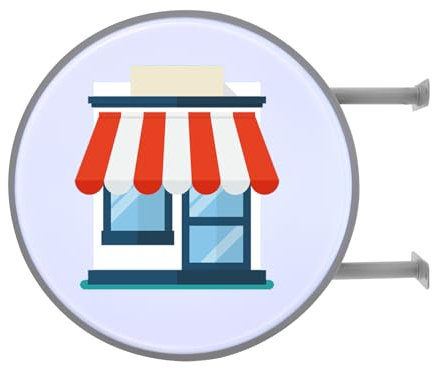 LED-Leuchtbox, doppelseitig, rund, 50 cm, wasserdicht, für den Außenbereich, Werbung, Leuchtkasten, für Restaurants, Cafés, Geschäfte