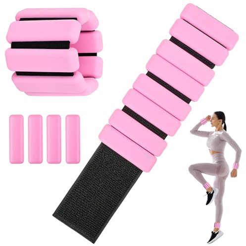 Handgelenkgewichte Knöchelgewichte Set, 2 Stück Gewichtsmanschetten für Fuß oder Handgelenk auf Bewegung Gehen Joggen Yoga Aerobic Pilates Gewicht Fitness Armband