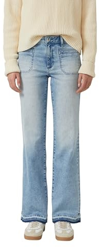 s.Oliver Jeans/Mid Rise/Flared Fit/ausgefranster Saum
