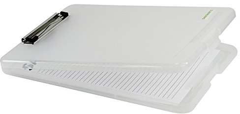 SANISMART Klemmbrett mit integrierter Aufbewahrungsbox DIN A4