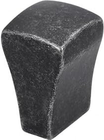 SIRO Möbelknopf Bad-Mergentheim, Schlicht, Druckguss eisenfarbig getrommelt matt, 16 mm x 26 mm x 16 mm, 1499-16ZN78