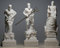 3 griechische Götter, Poseidon-, Ares-, Hephaestus-Statuen-, Skulptur-, Figuren-Set