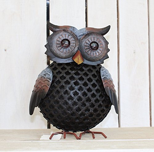 Gwenys Haus Gartenfigur Eule Metall