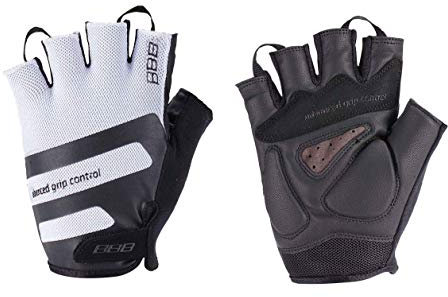 BBB Cycling Fahrrad Moutainbike Handschuhe Halbfinger Airroad Warm-Wetter Fingerlose, BBW-51, Weiss, XL