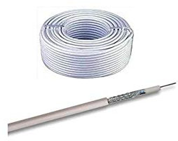 CAVO ANTENNA TV COASSIALE BOBINA MATASSA SPESSORE MM. 5 DA MT. 15