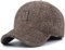 VoilaLove Cappello da Baseball da Baseball con Visiera a Becco di Lana Calda Invernale in Lana da Uomo, con scaldamani a Pieghe (caffè)