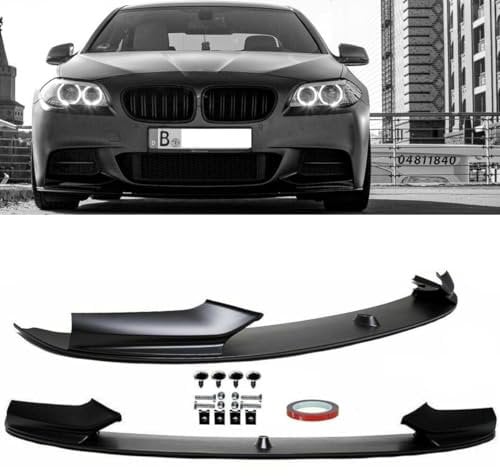 DM Autoteile 1469 Sport-Performance Frontspoiler Lippe Spoiler vorne Schwarz Matt kompatibel für BMW 5er F10 F11 mit M-Paket +ABE