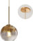 KCO Iluminación Moderna de Cristal Dorado Colgante - Lámpara Globo Sombra de Noche - Lámpara de Techo para Isla de Cocina y Pasillo