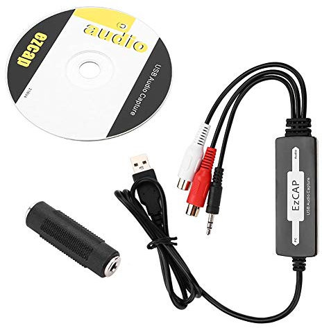 Scheda di acquisizione Audio USB Audio Sound Grabber Recorder per Cassette Giradischi su MP3/WAV, Audio Stereo a Due canali