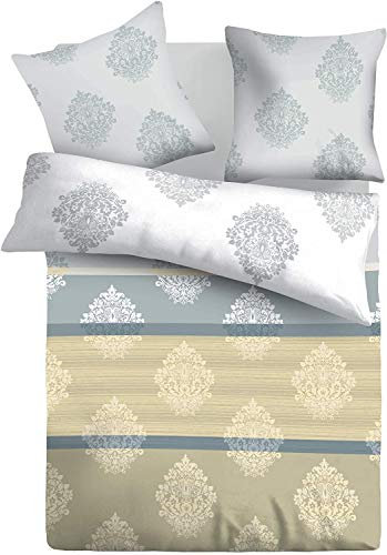 Schlummerglück Original Bettwäsche mit zeitlos modischen Motiven, Qualitätsware zum attraktiven Preis, 100% Baumwolle, Verschiedene Modelle und Qualitäten verfügbar (Glory 155/220)