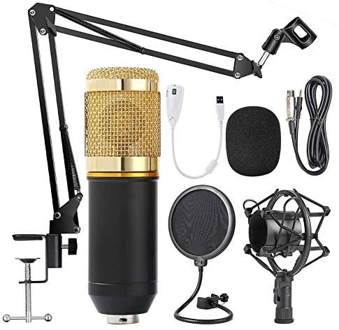 Microfono BM 800 Mic stand Studio condensatore Microfono Registrazione Vocale KTV Karaoke Microfono Per PC Computer