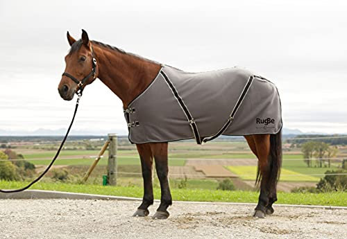 Kerbl 3222155 RugBe Fleecedecke Classic 145 anthrazit, schwarz/Silver eing.