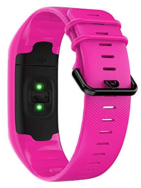 KINOEHOO Ersatzarmband kompatibel mit Polar A360 A370 Edelstahl Armband Weiche Silikon Uhrenarmbänder.(rose Rot)
